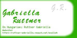 gabriella ruttner business card